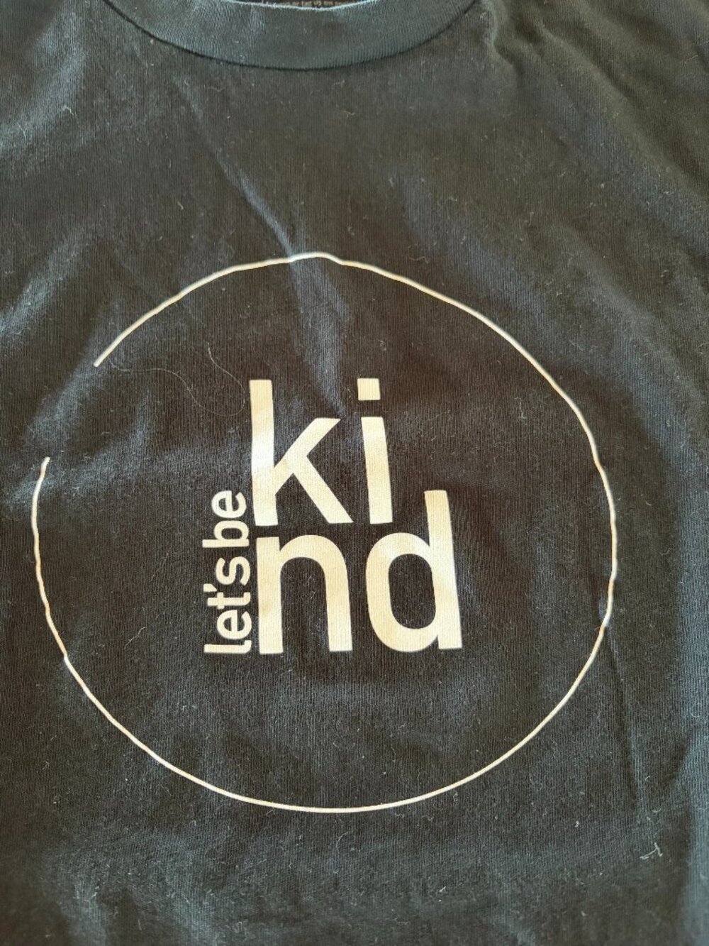 Let’s Be Kind Black Graphic Tee YXL Youth XL Kindness Awareness T-Shirt